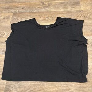 Beyond Yoga Open Back Crossover Top Black Women’s Large Athleisure